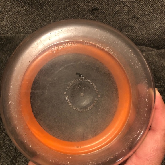 Vintage Tupperware 1481 Clear Canister 6 1/4 Cups Orange - Picture 5 of 5
